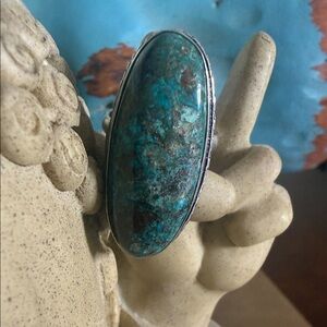 Gorgeous hues of Blue,Green and Copper  
Genuine Chrysocolla Gemstone